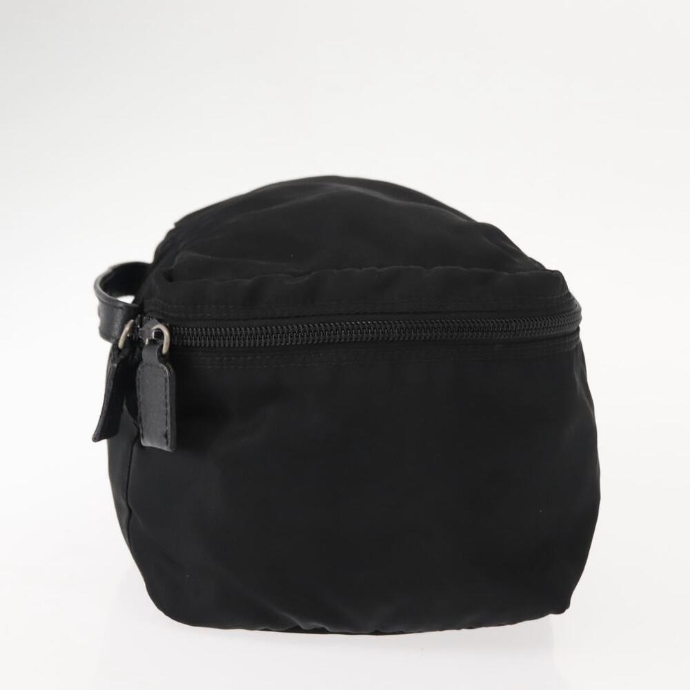PRADA Vanity Bag Nylon Black Silver Auth bs30138 - Picture 4 of 16